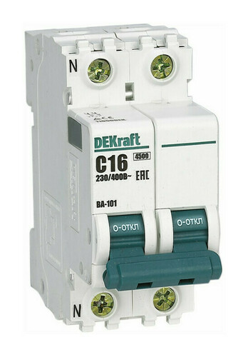 Автоматический выключатель DEKraft ВА-101 1P 20А (B) 4.5кА, 11167DEK