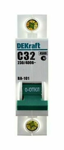 Автоматический выключатель DEKraft ВА-101 1P 32А (B) 4.5кА, 11009DEK