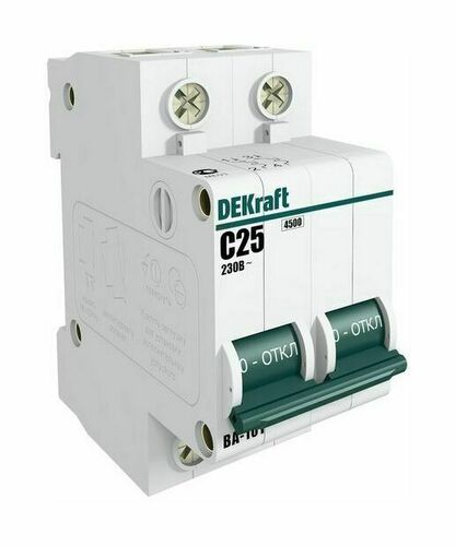 Автоматический выключатель DEKraft ВА-101 2P 1А (D) 4.5кА, 11109DEK