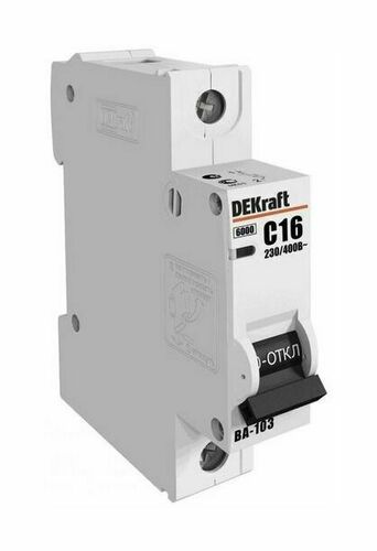 Автоматический выключатель DEKraft ВА-103 1P 16А (B) 6кА, 12010DEK
